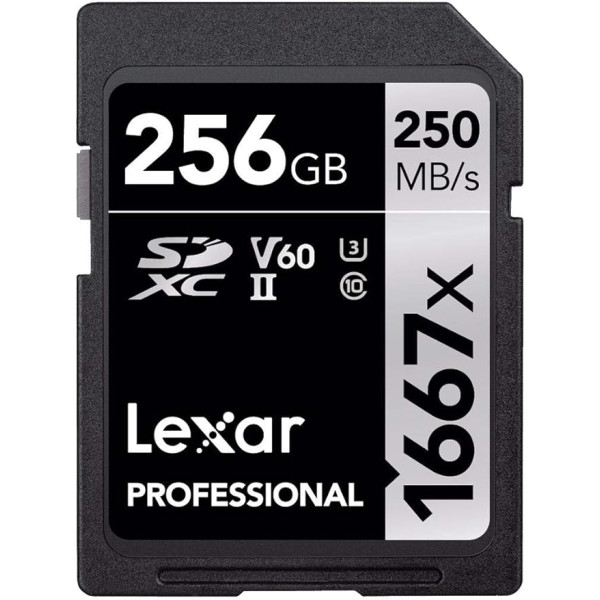 Lexar Professional 256 Gb 1667X SDXC Memory Card (250Mb/S-90Mb/S)