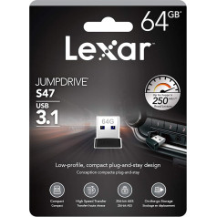 Lexar Jumpdrive S47 64 GB USB 3.1 melns