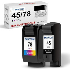 SMARTOMI 45 78 Tintes kasetnes saderīgas ar HP 45 78 priekš HP Color Copier 180 280 Deskjet 1180c 1220c 1280 6120 9300 930c Fax 1220 Officejet g55 Photosmart 1000 1100 1115