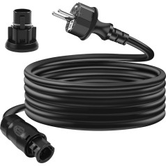 MaxEarn 5 m savienojuma kabelis BC01 Female to Schuko Plug + Betteri gala vāciņš, 3 kontaktu saules elektrības kabelis H07RN-F 3 x 1,5 mm² maiņstrāvas pieslēgumam mikroinvertoram Hoymiles Deye Envertech TSUN NEP