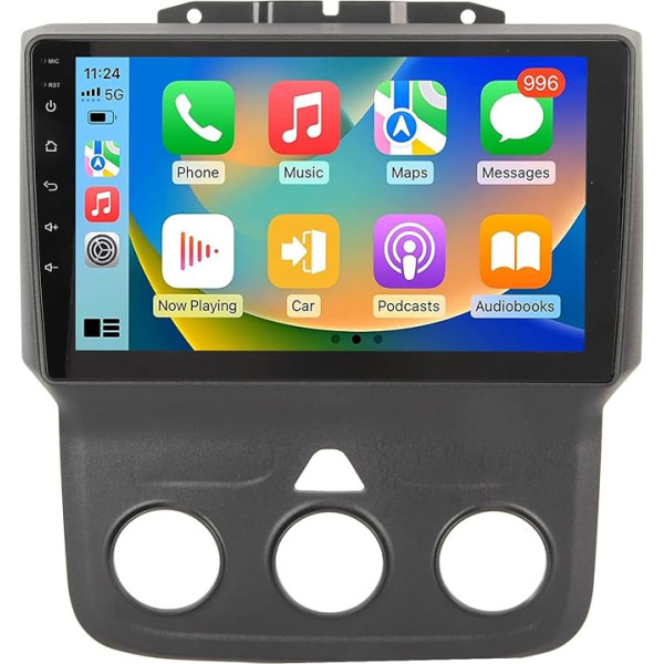 9 collu Android 12 auto radio Dodge Ram 1500 2500 2500 3500 2013 to 2018, 2GB+32GB Radio DSP auto radio, Android Car atbalsts, CarPlay atbalstam