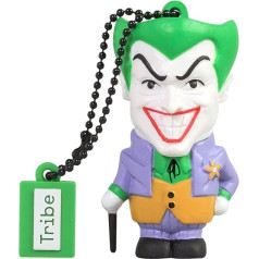 Tribe Warner Bros DC Comics Joker USB Stick 16GB Speicherstick 2.0 High Speed Pendrive Memory Stick Flash Drive, Lustige Geschenke 3D Figur, USB Gadget aus Hart-PVC mit Schlüsselanhänger - Mehrfarbig