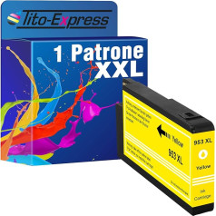 Tito-Express dzeltenās XXL krāsas tintes kasetne HP-953XL priekš HP OfficeJet Pro 7700 sērijas 7720 7720 7730 7740 WF 8200 sērijas 8210 8216 8218 8710 8715 8718 8719