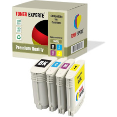 TONER EXPERTE 4 XL printeru kasetnes, kas saderīgas ar 940XL 940 XL Officejet Pro 8000, 8000 Wireless, 8500, 8500 Wireless, 8500A, 8500A, 8500A Plus (melna, ciāna, purpura, dzeltena)