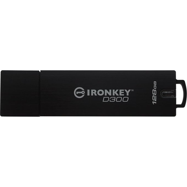 Kingston IronKey D300S verschlüsselter USB-Stick 128GB - Zertifiziert für FIPS 140-2 Level 3 - IKD300S/128GB