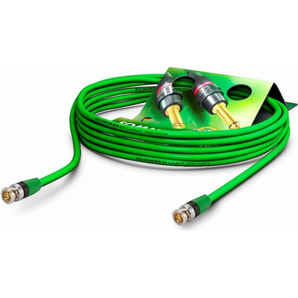 SOMMER CABLE Video kabelis 3G-SDI/HD-SDI (HDTV) SC Vector 0.8/3.7, BNC/BNC NBNC75BLP9 Neutrik Green (30 m)