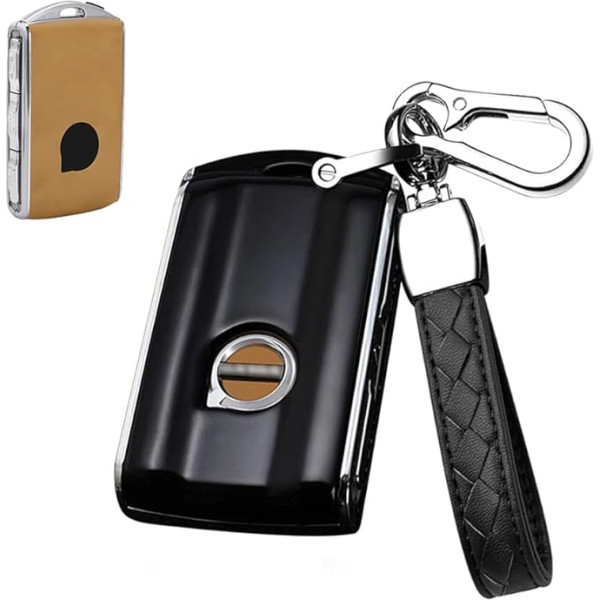 HIBEYO Smart Key Case Fits Volvo ABS automašīnu atslēgu futrālis aizsargvāciņš Volvo S80 S90 XC40 XC40 V90 V90 V70 C30 (Keyless Go Only) atslēgu kastītei, tālvadības pults, melns