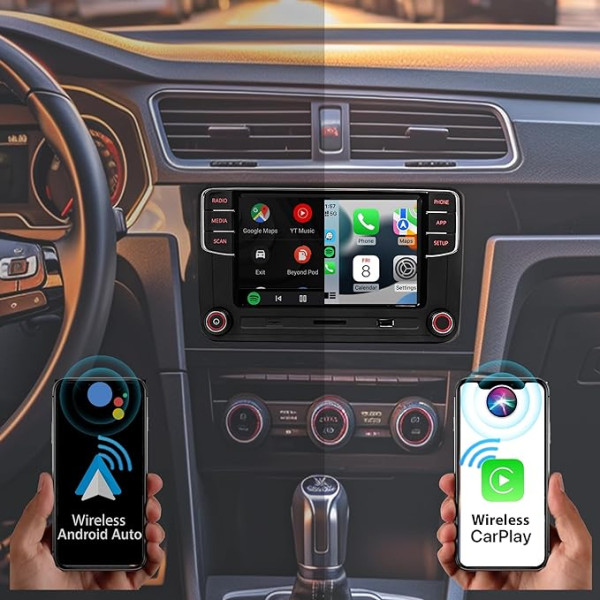 SCUMAXCON Auto radio RCD360 PRO3 RCD330 Bezvadu Carplay Bezvadu Android auto RVC USB Bluetooth SD bez OPS/PDC priekš VW Golf 5 MK5 MK6 CC Polo Candy Passat B6 B7