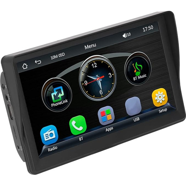 Automašīnas MP5 atskaņotājs, portatīvais 7 collu Full HD skārienjūtīgā ekrāna auto radio uztvērējs, auto radio ar iOS Carplay, Android automašīnai un Mirror Link, uz paneļa vai (B600W)