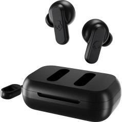 Skullcandy Dime 2 In-Ear bezvadu austiņas, 12 stundu akumulatora darbības laiks, mikro, saderīgas ar iPhone, Android un Bluetooth ierīcēm - melnas krāsas