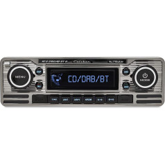 Caliber Car Radio Bluetooth - Bluetooth USB - DAB+ / FM - 1 DIN radio - Retro dizains - Ar brīvroku funkciju - Melns