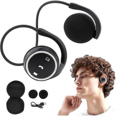 Bluetooth austiņas, Bluetooth austiņas uz ausīm ar uzglabāšanas maisiņu, 20 stundu atskaņošana, Bluetooth 5.0, iebūvēts 32G MP3, bezvadu austiņas sportam, treniņiem, ceļojumiem