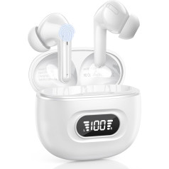 AsiceSound Bluetooth Kopfhörer, Bluetooth 5.3 In Ear Kopfhörer, 72 Std, LED-Anzeige, ENC Lärmreduzierung, HiFi Stereo Ohrhörer, IPX8 Wasserdicht Ohrhörer