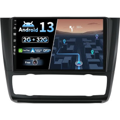 JOYX Android 13 IPS auto radio piemērots BMW 1. sērijas E81 E82 E87 E88 (2004-2012) - Iebūvēts CarPlay Android Car - atpakaļgaitas kamera - 2G + 32G - 9 collu 2 DIN - DAB stūres vadības stūre 4G WiFi