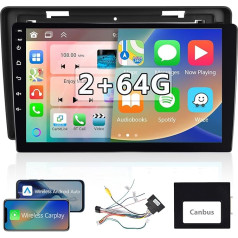 8 kodolu 2 + 64G: Automobiļu radio ar Android 2 DIN ar satelītnavigāciju, 9 collu skārienjūtīgais ekrāns ar Android Car/Mirror Link/WiFi/GPS/RDS/FM/Bluetooth/USB+ Canbus, 9 collu skārienjūtīgais ekrāns ar Android Car/Mirror Link/WiFi/GPS/RDS/FM