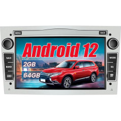 AWESAFE Android auto radio priekš Opel Corsa, Astra, Zafira, Meriva 2GB + 64BG ar navigāciju Carplay, Bluetooth 7