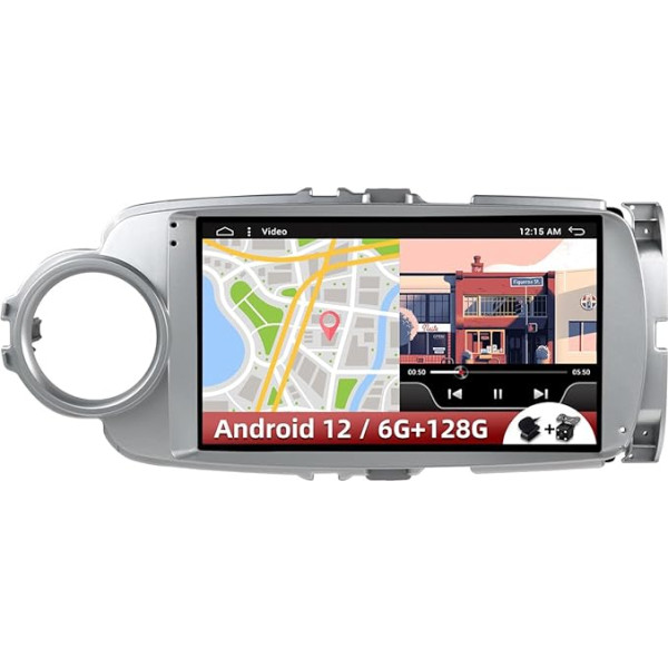 Android 12 auto radio Toyota Yaris Grma 2012-2017 - [6G+128G] - Iebūvēts/Carplay/Android Car/DSP - Bezmaksas mikrofona kamera - 9