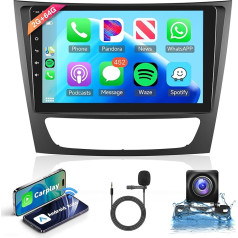 2+64G Wireless Carplay Android Autoradio 2 Din für Mercedes Benz E/G/CLK/CLS Class W209 W211 W219 W463 2002-2010 9 Zoll Autoradio Android Auto Navi GPS WIFI Mirror Link Bluetooth FM/RDS Rückfahrkamera