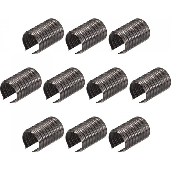 sourcing map 200 Stück Lederseil-Crimp-Clips, 9 x 13 mm, faltbar, zylindrisches Kordelende für Schlüsselbänder, Quasten, DIY Handwerk, schwarz