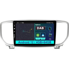 9 collu IPS 2 Din Android 12 auto radio priekš KIA KX5/Sportage 2016-2019 aizmugures skata kamera bezmaksas 4G + 64G atbalsts DAB Carplay DSP stūres kontrole WiFi BT GPS