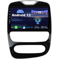 SXAUTO Android 12 IPS auto radio, piemērots Renault Clio (2016-2018) - Iebūvēts Carplay/Android Car - Bezmaksas atpakaļgaitas kamera - 2G + 32G - Vadāms no stūres DAB Fast-Boot WiFi 4G BT - 2 DIN 10.1