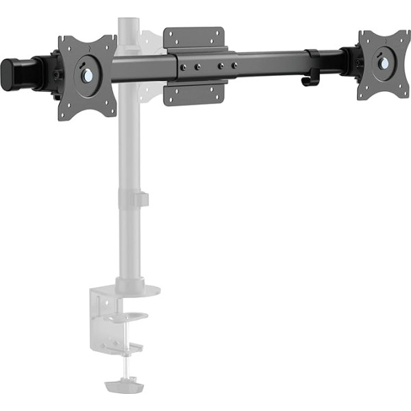 conecto Dvigubas monitoriaus laikiklis 2 monitoriams 13-27 colių pakreipiamasis pasukamas adapteris Pratęsimas Stalo laikiklis Stovas Sieninis laikiklis Kabelių valdymas Maks. 10 kg VESA 100 x 100