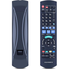 TCNOUMT Ersatz-Fernbedienung N2QAYB000618 für Panasonic HDD Recorder IR6 DMR-HW100 DMR-HW100EBK DMRHW100EB-K DMR-HW120 DMR-HW220 N2QAYB000615 Universal-Fernbedienung