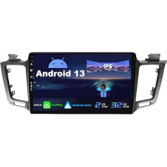 SXAUTO Android 12 IPS auto radio Toyota RAV4 (2013-2018) - Iebūvēts CarPlay/Android Car - Bez atpakaļskata kameras - 2G + 32G - Vadāms no stūres DAB Fast Boot WiFi DSP Bluetooth - 2 DIN 10.1