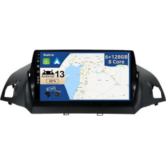 JOYX - [6G+128G] - Android 12 autoradio piemērots Ford Kuga (2013-2018) - Bezvadu Carplay + Android Car - Kamera un mikrofons - IPS 9 collu 2 DIN - 8 kodolu -DSP stūres vadības WiFi DAB Fast-Boot 360 kamera