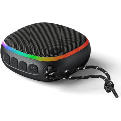 eppfun SK004 Tragbarer Bluetooth-Lautsprecher 5.3, kabellos, mit RGB-LED-Licht, wasserdicht IPX7, TF-Karte, für Party/Reisen/Außenbereich - Laufzeit 5 Stunden