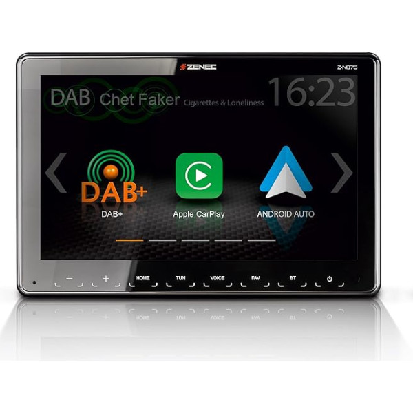 ZENEC Z-N875 - 1-DIN autoradio, multimediju sistēma ar 9 collu/22,9 cm skārienekrānu, multivides centrs ar DAB+, Apple CarPlay, Android Car, automašīnām un kemperiem