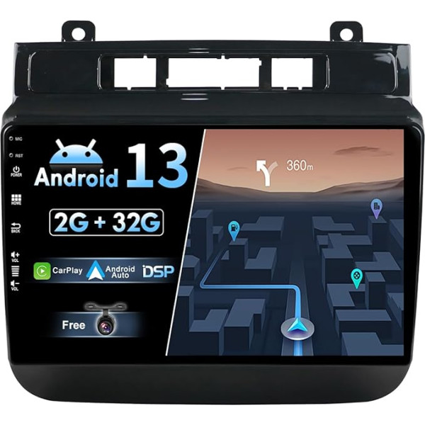 JOYX Android 12 autoradio piemērots VW Touareg FL NF (2011-2017) - Wireless Carplay + Android Car - atpakaļgaitas kamera - [2G + 32G] - IPS 9 collu 2 DIN - DAB stūres kontrole 4G WiFi BT