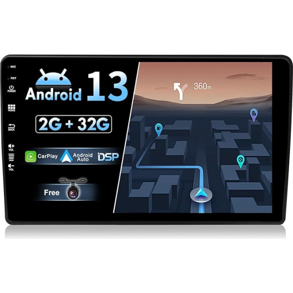 BXLIYER Android 13 Autoradio Passt für Audi A4 (2003-2011) - 2G+32G - Eingebaut DSP/Carplay/Android Auto - Rückfahrkamera KOSTENLOS - 9 Zoll 2 Din - Lenkradsteuerung 4G WiFi DAB Fast-Boot Bluetooth