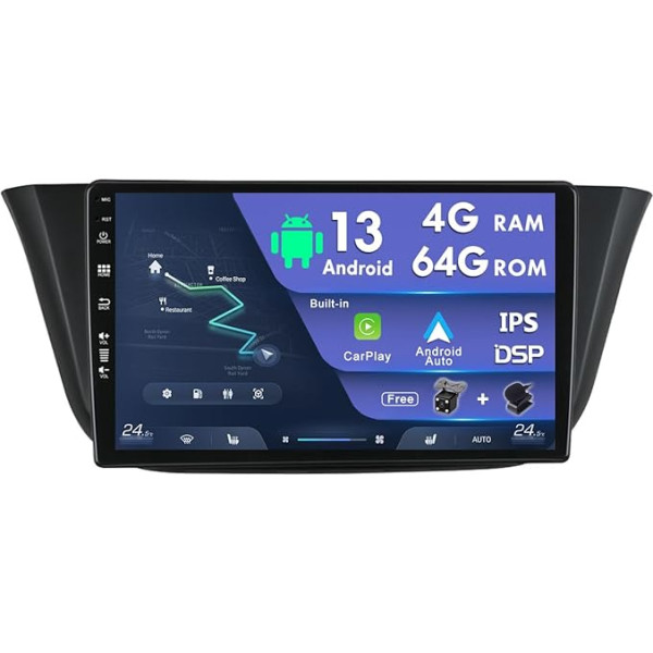 MISONDA 2 DIN Android auto radio Fiat Iveco Daily 2018-2021-4G+64G [Iebūvēts CarPlay/DSP/GPS] - Bezmaksas kameras un mikrofona atbalsts DAB/Stūres vadības/BT/WiFi/FM