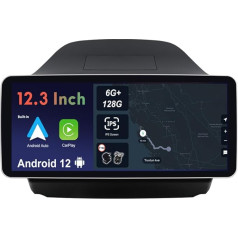 BXLIYER - 12,3 collu - 6G+128G - Android 12 IPS autoradio piemērots Hyundai IX35 (2010-2017) - Bezvadu CarPlay/Android Car/DSP - LED kamera un mikrofons - 2 DIN - DAB stūres vadības stūres rats Fast Boot 360-CAM AHD