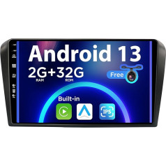 SXAUTO Android 12 IPS auto radio priekš Mazda 3 (2006-2012) - Iebūvēts CarPlay / Android Car - Bez atpakaļgaitas kameras - 2G + 32G - Vadāms no stūres DAB Fast-Boot WiFi DSP - 2 DIN 9 collas