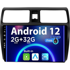 SXAUTO Android 12 IPS auto radio priekš Suzuki Swift (2005-2016) - Iebūvēts CarPlay / Android Car - Bez atpakaļgaitas kameras - 2G + 32G - Vadāms no stūres DAB Fast-Boot WiFi Split Screen - 2 DIN 10.1