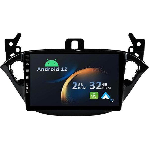 YUNTX Android 12 auto radio Opel Corsa/Adam (2013-2019)-[Integrēts CarPlay/Android Car/GPS]-9 collu IPS 2.5D skārienjūtīgais ekrāns Bezmaksas kamera DAB/ stūres vadības stūres vadība/MirrorLink/Bluetooth 5.0/WiFi/USB/4G