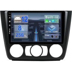 BXLIYER - [8G+256G, 8-core] - Android 12 IPS auto radio BMW 1. sērijas E81/E82/E87/E88 (2004-2012) - Wireless CarPlay/Android Car/DSP - LED kamera un mikrofons - 9 collu 2 DIN - DAB SWC Fast Boot 360-CAM