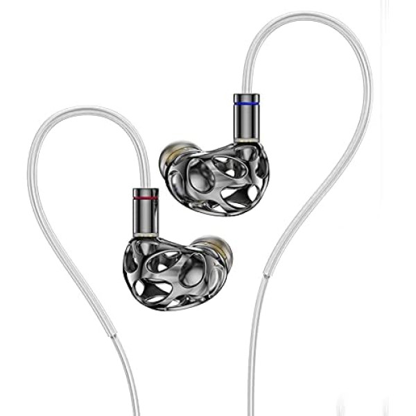 Blon BL-A8 In-Ear austiņas, vadu austiņas, basa austiņas ar metāla dobi izgrebtu dizainu, vieglas, 10 mm dinamiskais draiveris, noņemams 0,78 mm kabelis (bez mikrofona)