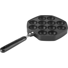 Takoyaki Maker Pan 19 caurumi Alumīnija Takoyaki Pan Non Stick Aebleskiver Pan Ebelskiver Maker for Takoyaki Octopus Ball Aebleskiver