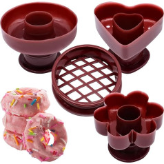 JLNGTHONG 4 Stück Donut Schimmel, Backen Donut Form DIY Donut Desserts Cutter Maker Donutform Donut Maker Schimmel Desserts Donut Bastelwerkzeug für Haus, Küche