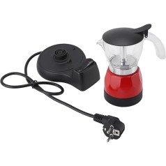 BAOFUYA Kaffeemaschine Perkolator, 150 ml Elektrische Aluminium Mokkakanne mit Filterfunktion für Home Bar Coffee Shop (EU-Stecker 220 Bis 240 V)