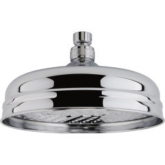 ENKI Large Shower Head Retro Round Brass Chrome-Plated