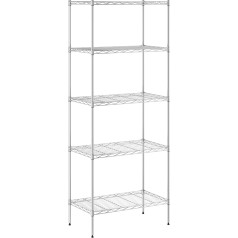 Furinno Wayar 61 x 36 x 152 cm 5-Tier Metal Storage Rack Stainless Steel