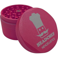 Headchef Hardcore Hexellence keramikas nesadalīta metāla dzirnaviņas - 4 gabali, 62 mm (Meltdown Pink)