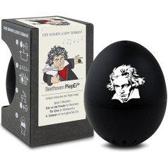 Beethoven PiepEi - Singing Egg Timer for Cooking with - Egg Cooker for 3 Hardness Levels - Plays Beethoven Symphonies - Funny Cooking Egg - Music Egg Timer - Brainstream