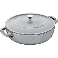 Staub cepamais trauks ar Chistera, piemērots indukcijas plītīm, čuguns, 1 vienība, grafīta pelēks, 24 cm, 24 cm