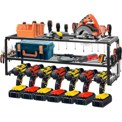 IBVIVIC Power Tool Organizer Drill Wall Mount Organizer for Power Tools Storage Garage Workshop (7 Drills)