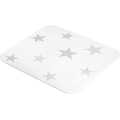 Kleine Wolke Stars dušas paklājs PVC putas sudrabaini pelēks 55 x 55 cm